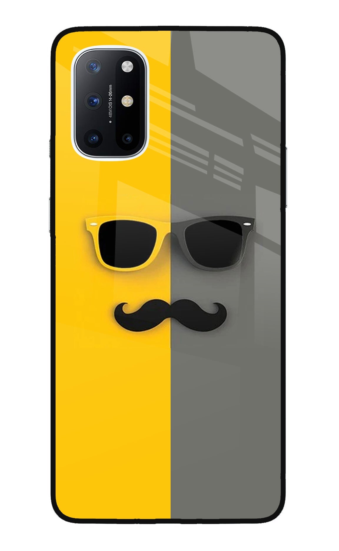 Sunglasses with Mustache Oneplus 8T Glass Case