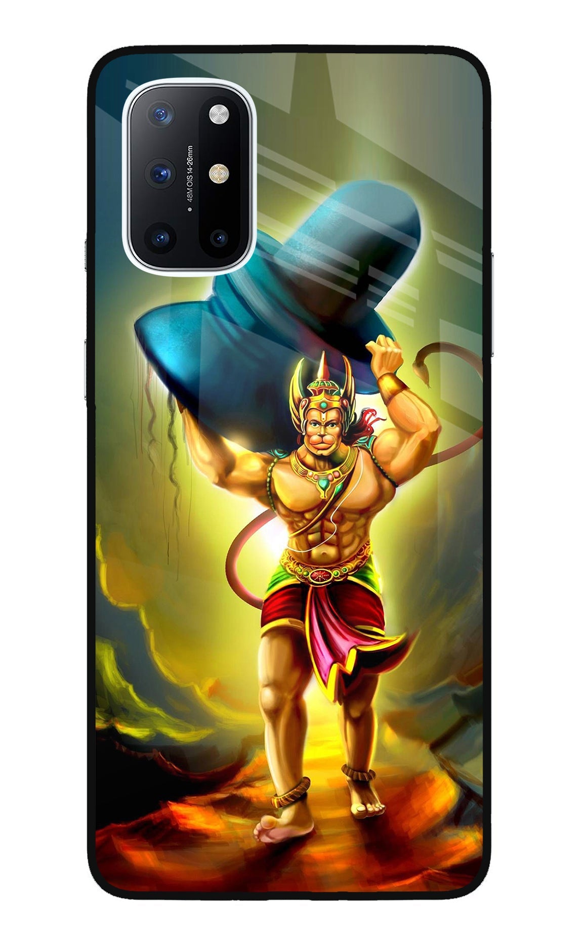 Lord Hanuman Oneplus 8T Glass Case