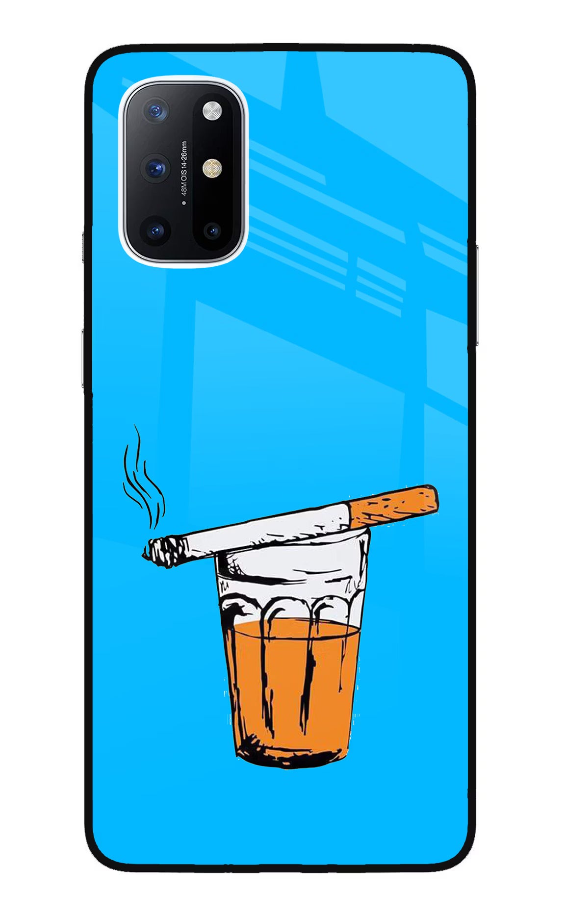 Chai Sutta Oneplus 8T Glass Case Back Cover by Casekaro