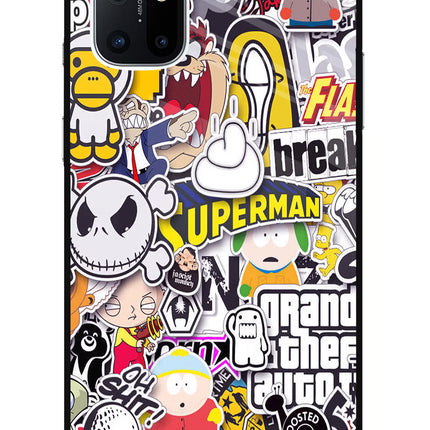 Sticker Bomb Oneplus 8T Glass Case