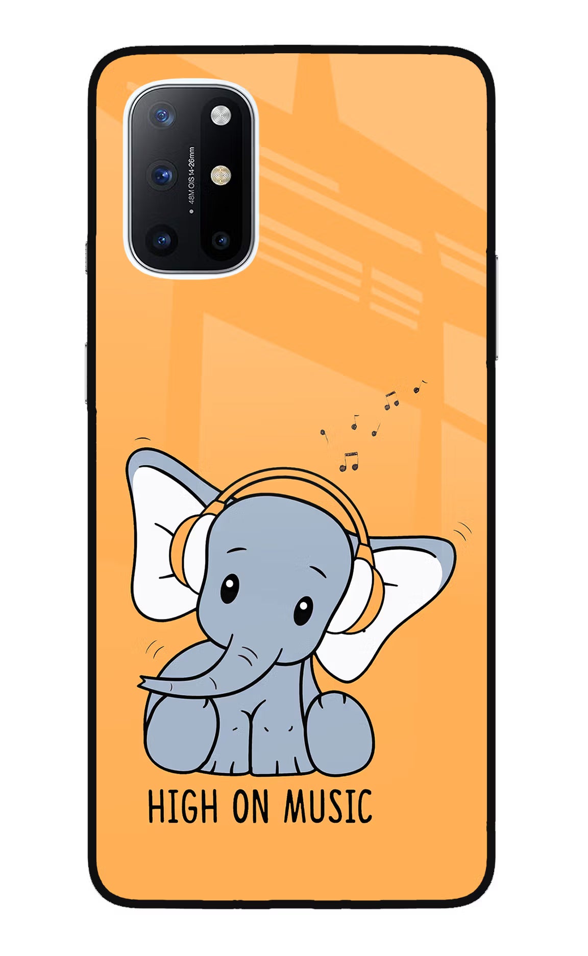 High On Music Oneplus 8T Glass Case Back Cover by Casekaro