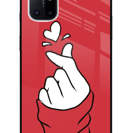 Korean Love Sign Oneplus 8T Glass Case