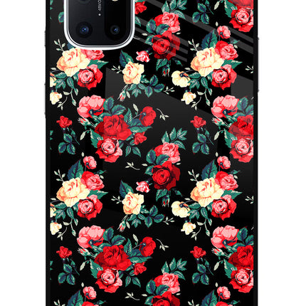 Rose Pattern Oneplus 8T Glass Case