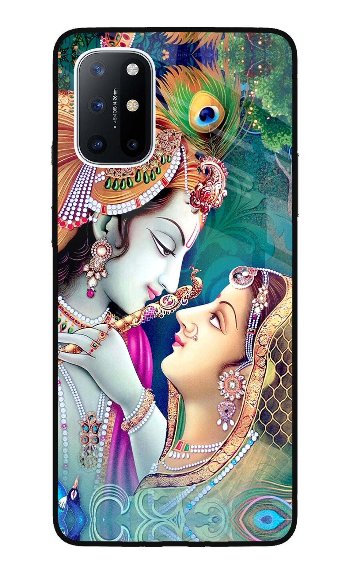 Lord Radha Krishna Oneplus 8T Glass Case