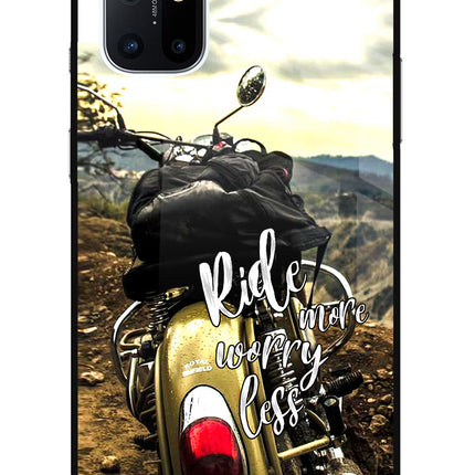Ride More Worry Less Oneplus 8T Glass Case