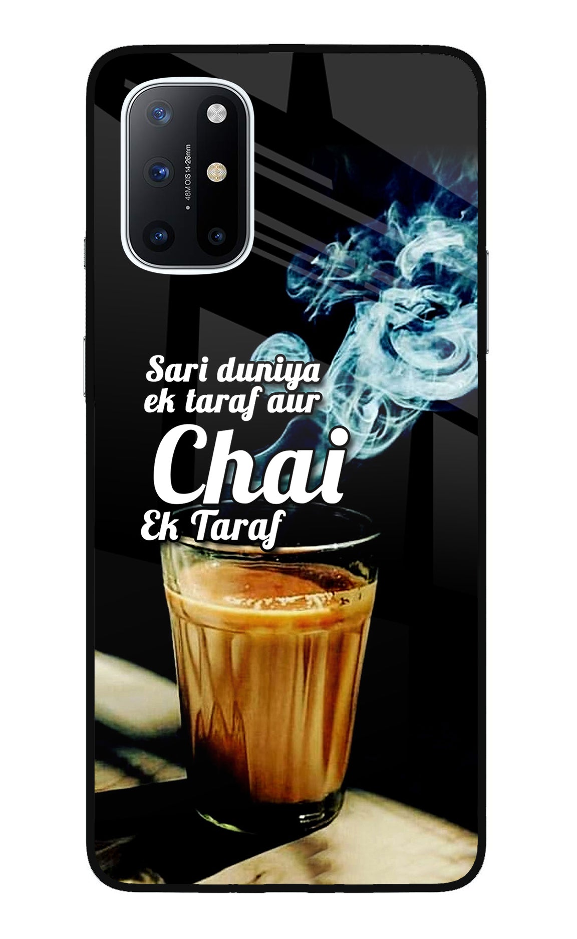 Chai Ek Taraf Quote Oneplus 8T Glass Case