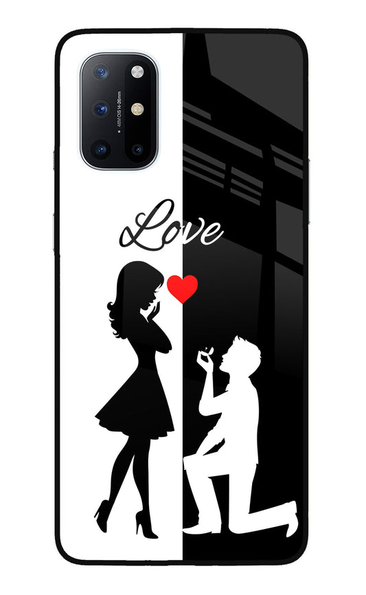 Love Propose Black And White Oneplus 8T Glass Case