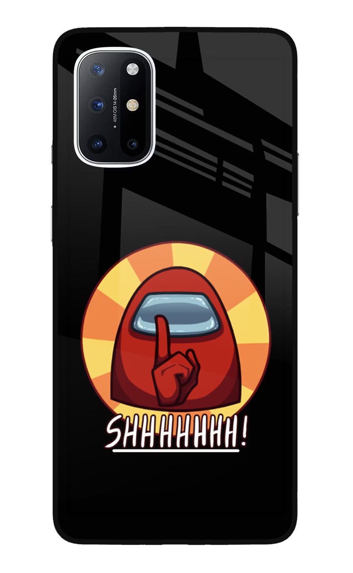 Among Us Shhh! Oneplus 8T Glass Case Back Cover by Casekaro