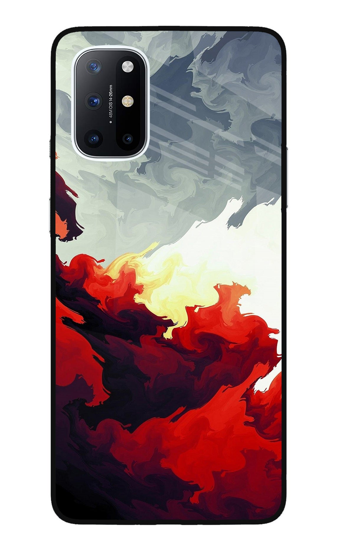 Fire Cloud Oneplus 8T Glass Case