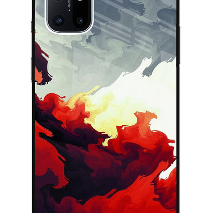 Fire Cloud Oneplus 8T Glass Case
