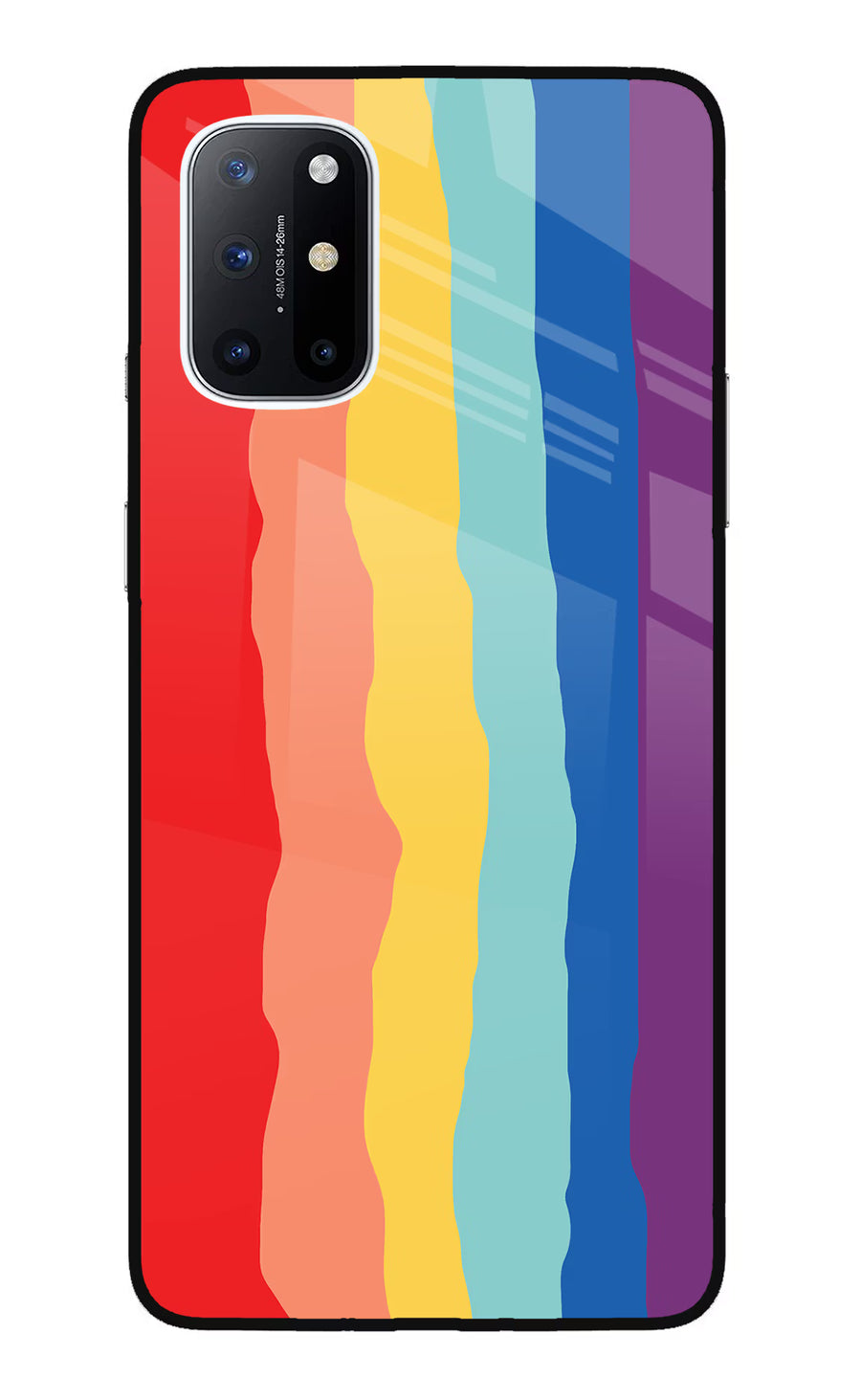 Rainbow Oneplus 8T Back Cover, Glass case
