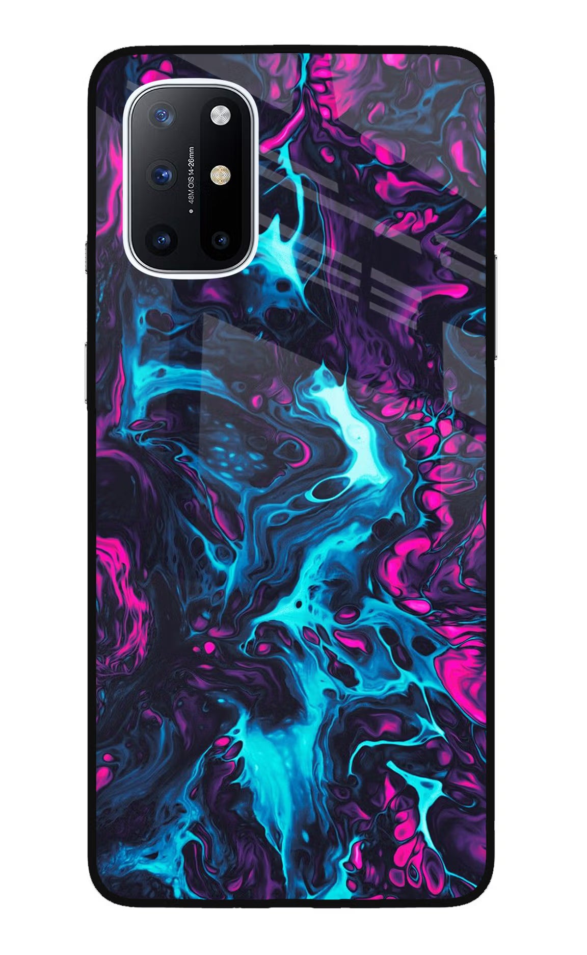 Abstract Oneplus 8T Glass Case Back Cover by Casekaro