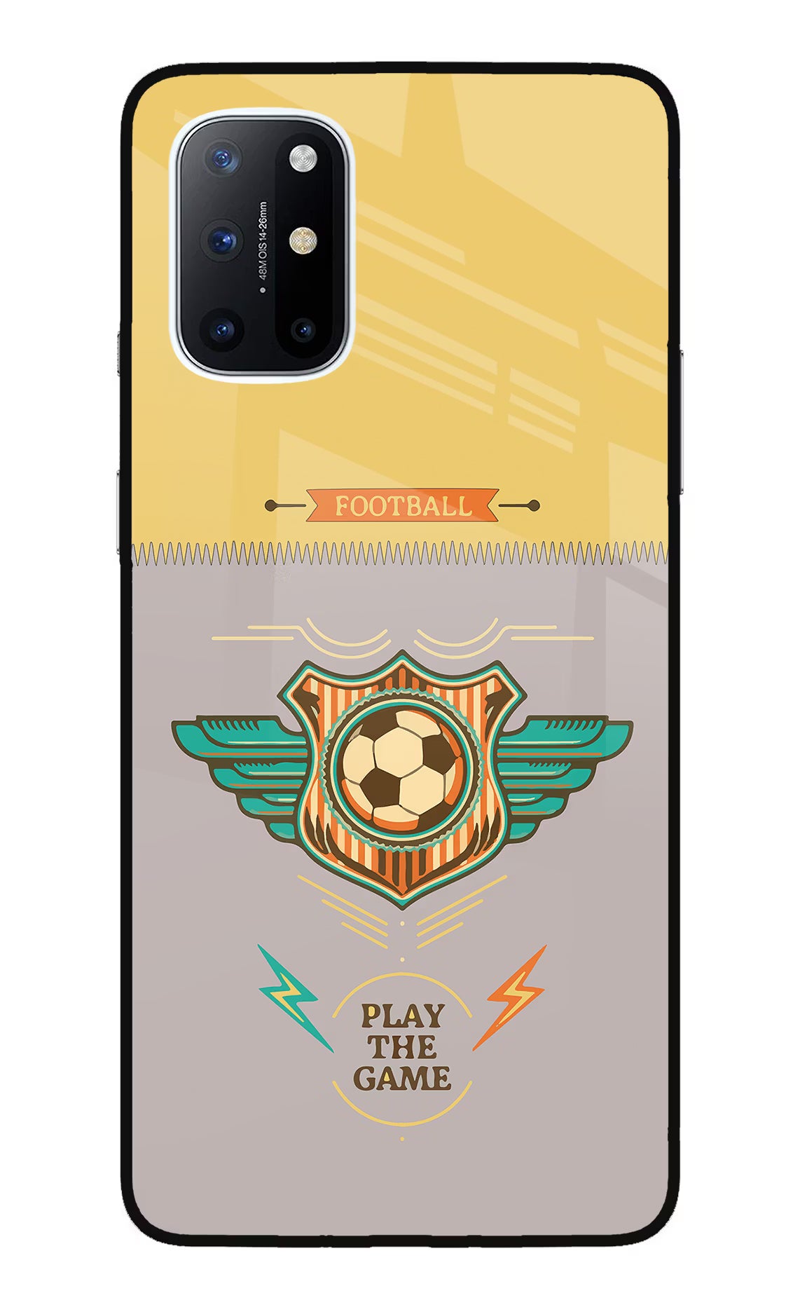 Football Oneplus 8T Glass Case Back Cover by Casekaro