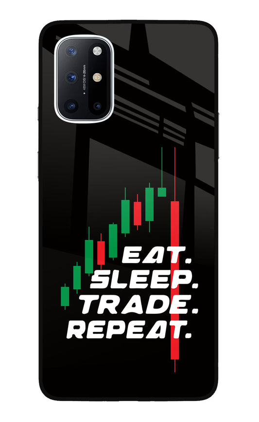 Eat Sleep Trade Repeat Oneplus 8T Glass Case
