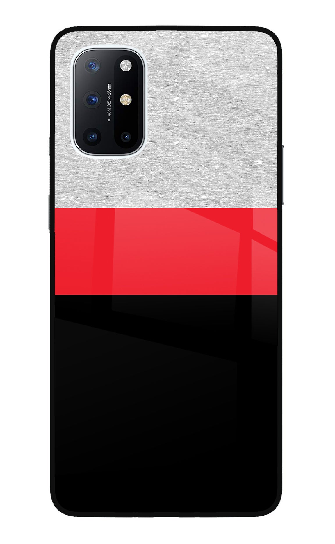 Tri Color Pattern Oneplus 8T Glass Case