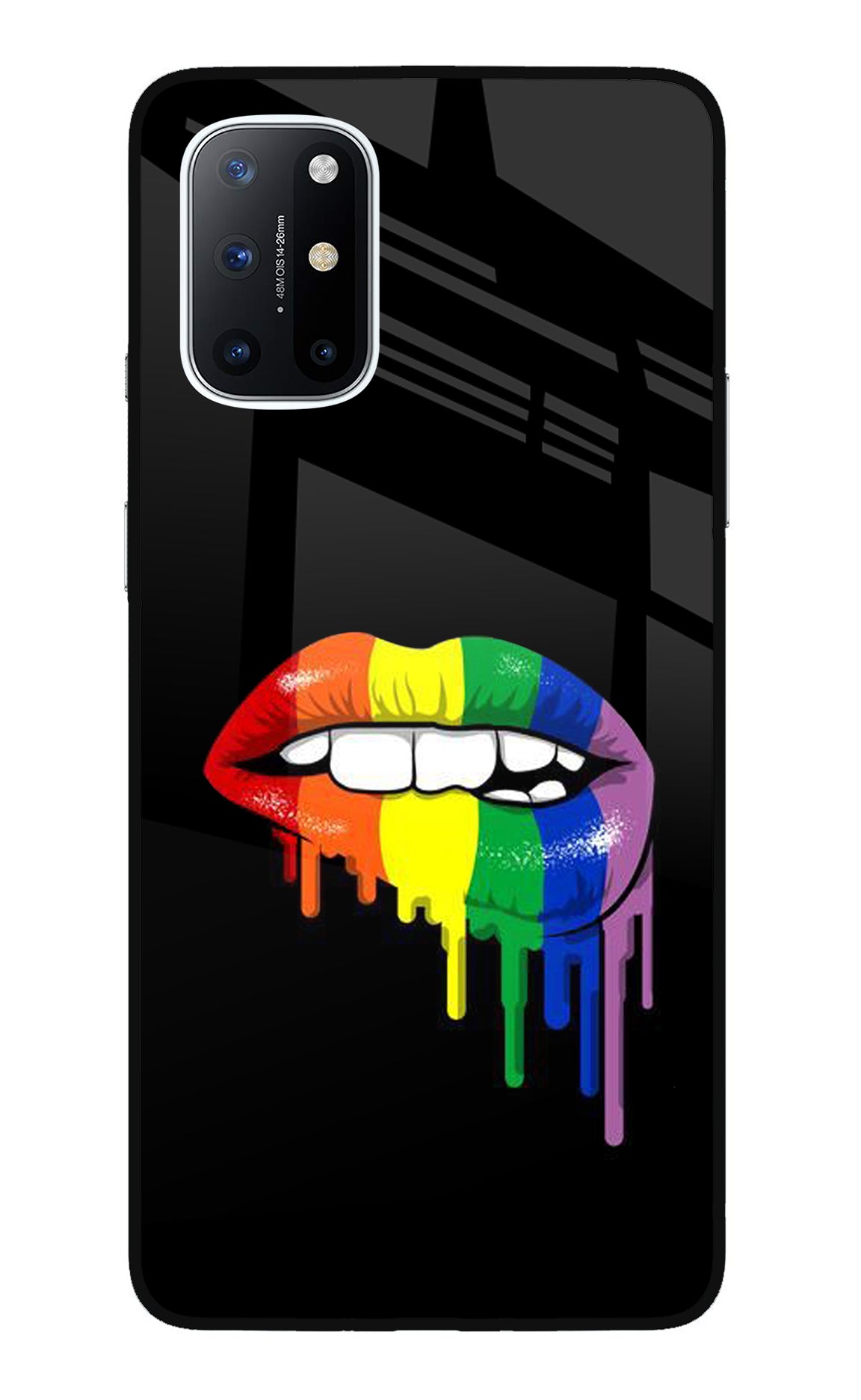 Lips Biting Oneplus 8T Glass Case