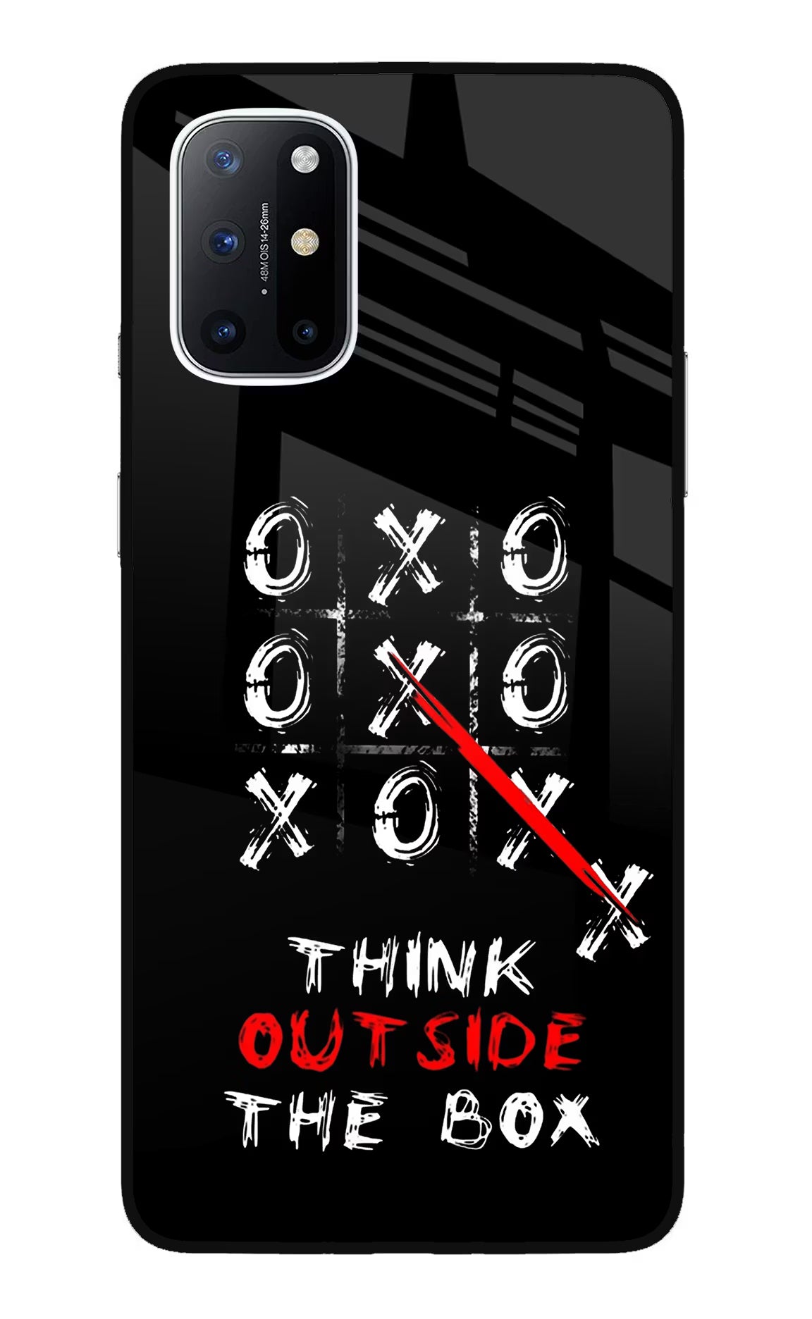 Think out of the BOX Oneplus 8T Glass Case Back Cover by Casekaro