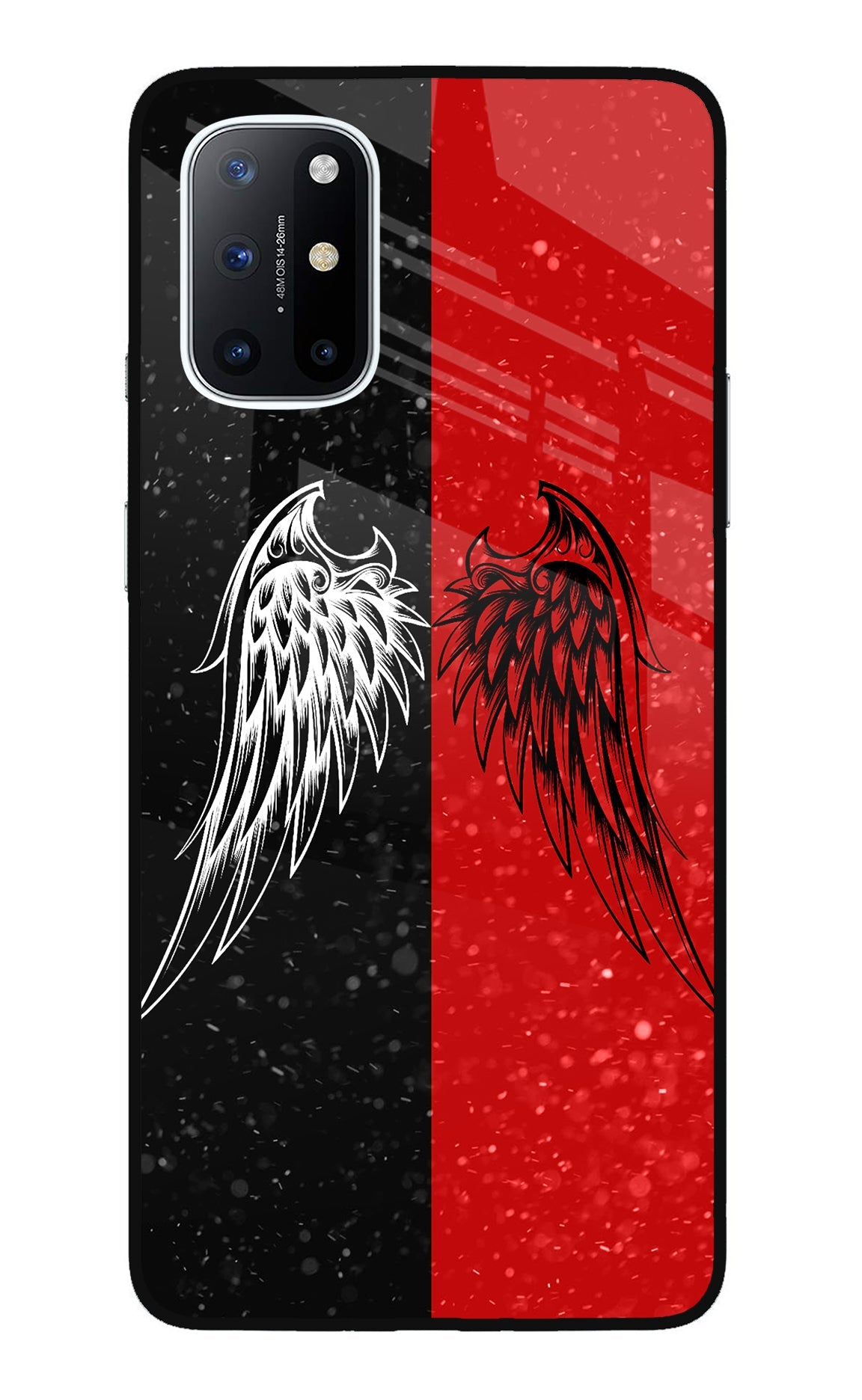 Wings Oneplus 8T Glass Case