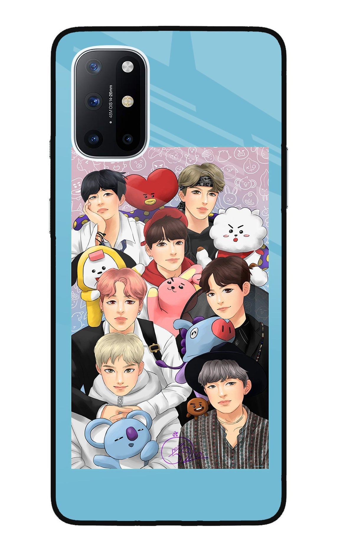 BTS with animals Oneplus 8T Back Cover