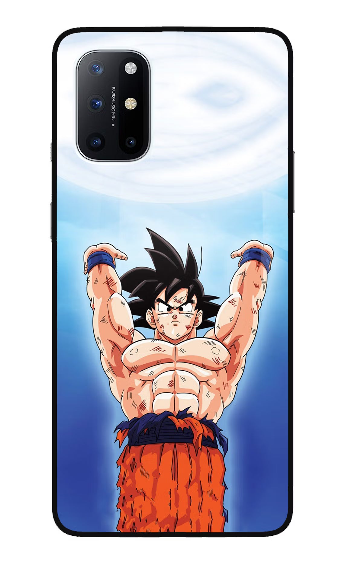 Goku Power Oneplus 8T Glass Case Back Cover by Casekaro