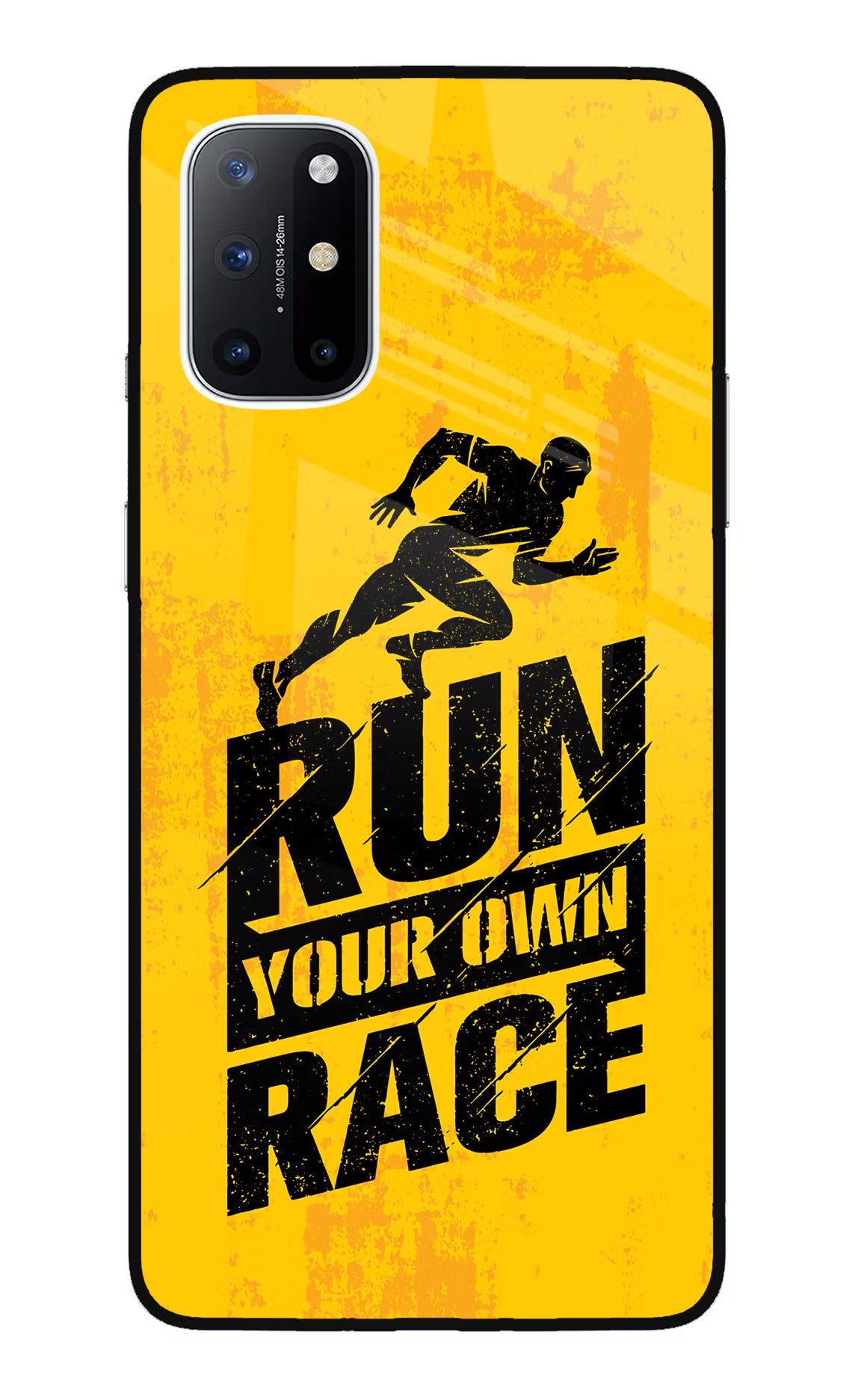Run Your Own Race Oneplus 8T Glass Case Back Cover by Casekaro