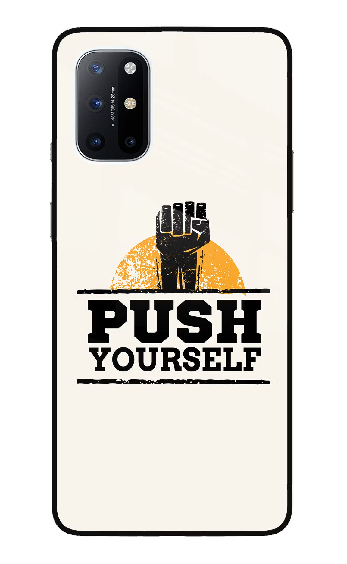 Push Yourself Oneplus 8T Glass Case Back Cover by Casekaro