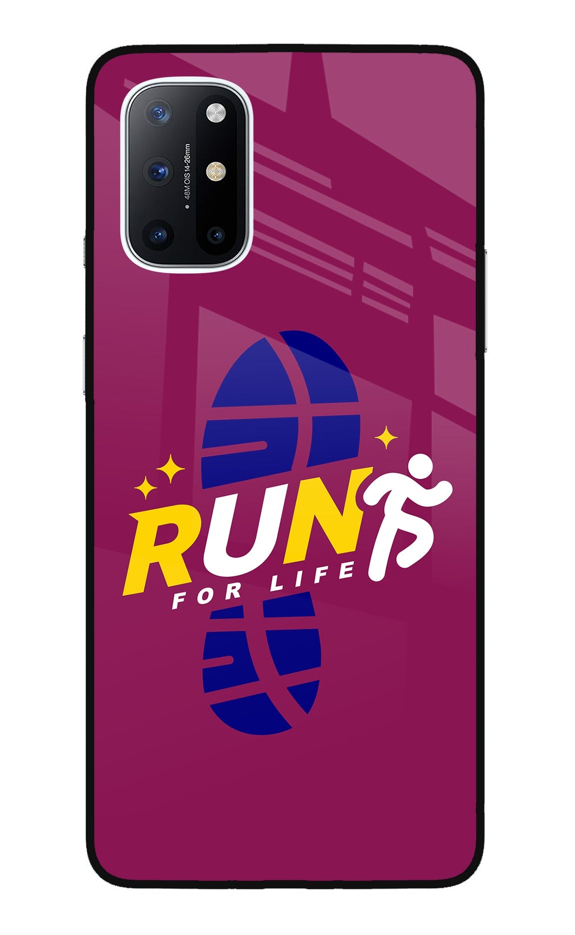 Run for Life Oneplus 8T Glass Case