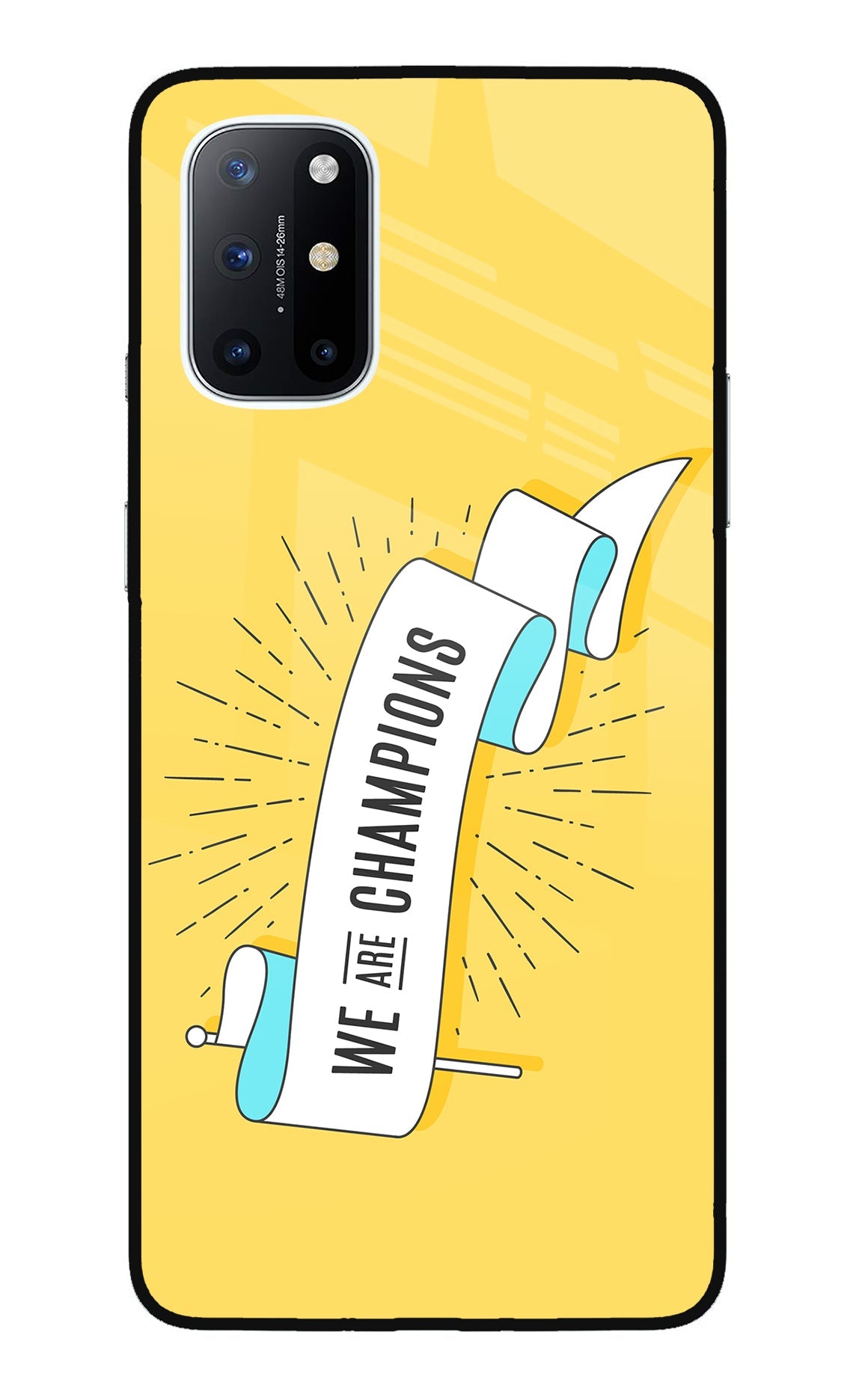 We are Champions Oneplus 8T Glass Case