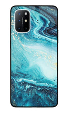 Blue Glitter Marble Oneplus 8T Glass Case