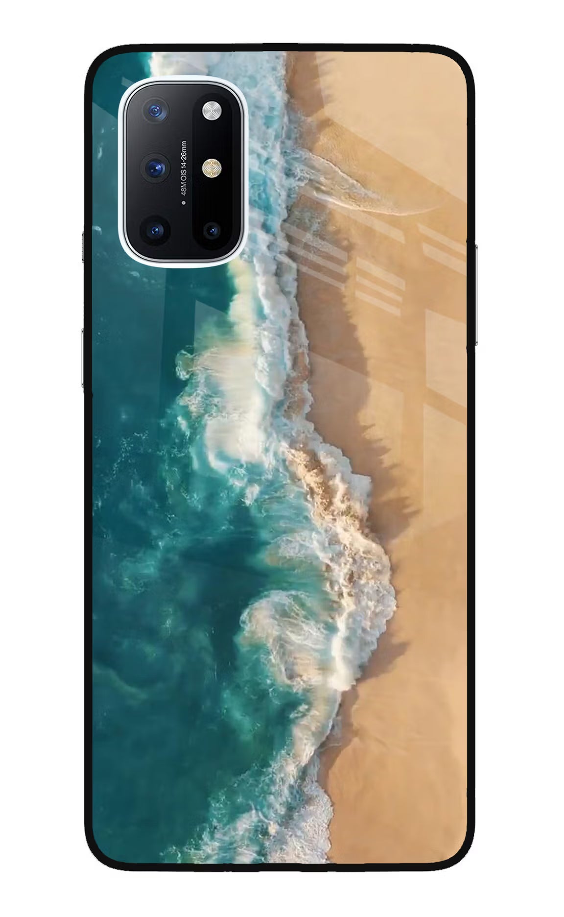 Ocean Beach Oneplus 8T Glass Case Back Cover by Casekaro