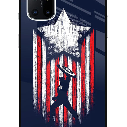 Captain America Marvel Art Oneplus 8T Glass Case