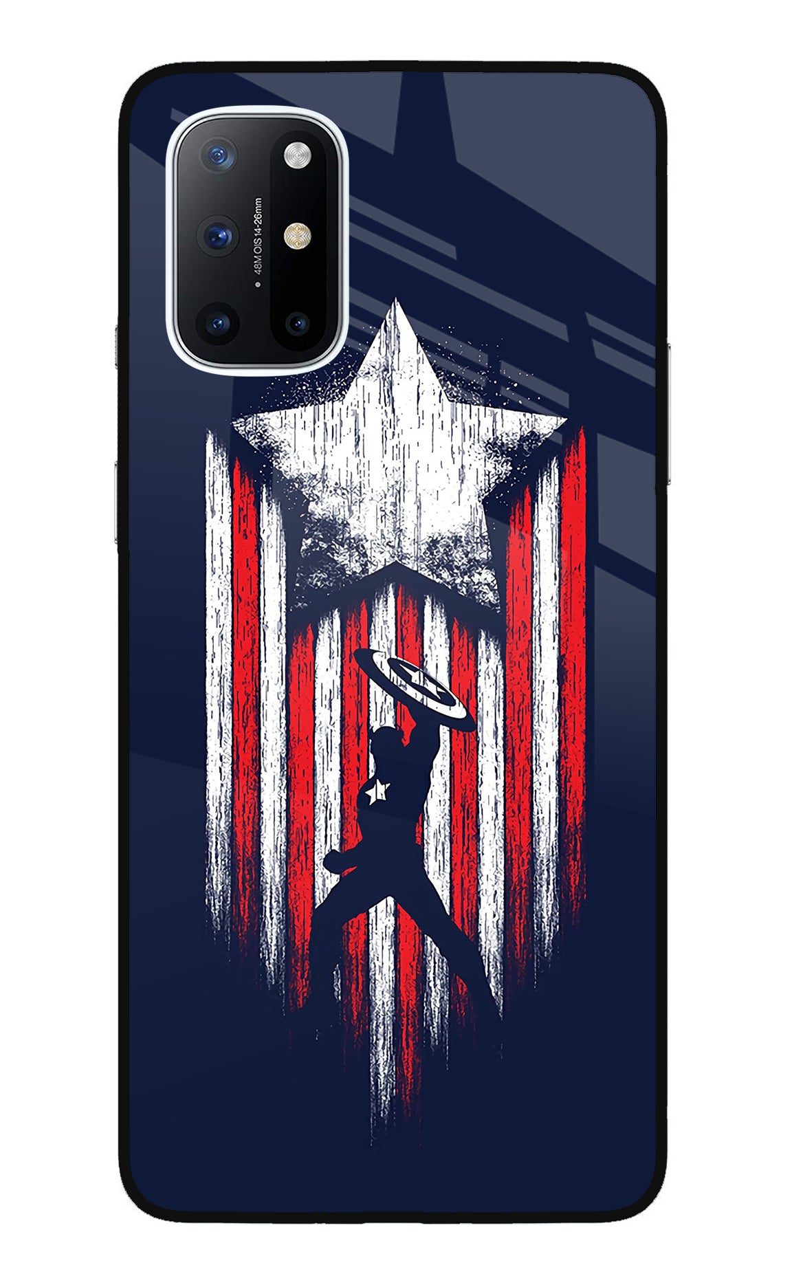 Captain America Marvel Art Oneplus 8T Glass Case