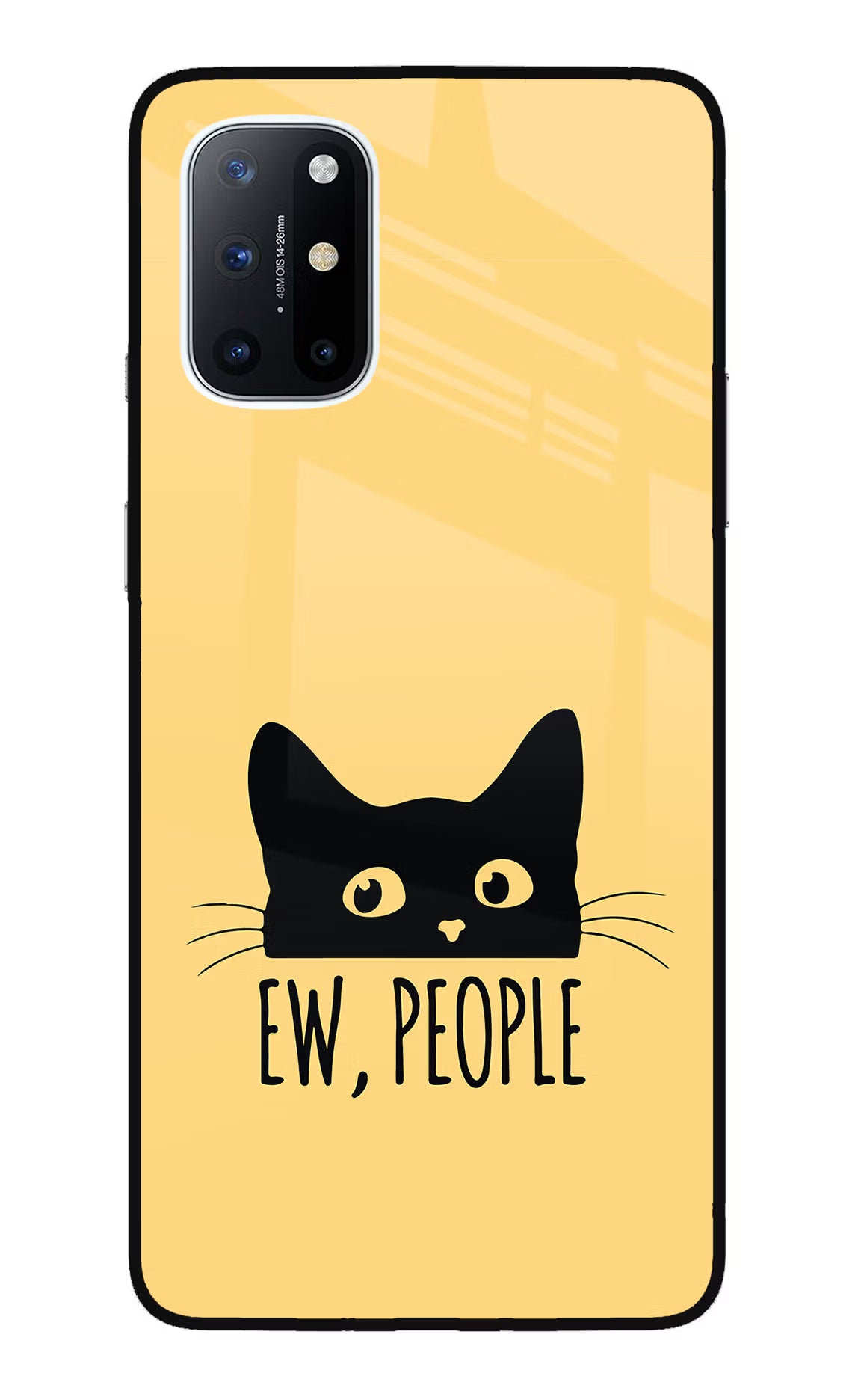 Ew People Catitude Oneplus 8T Glass Case Back Cover by Casekaro