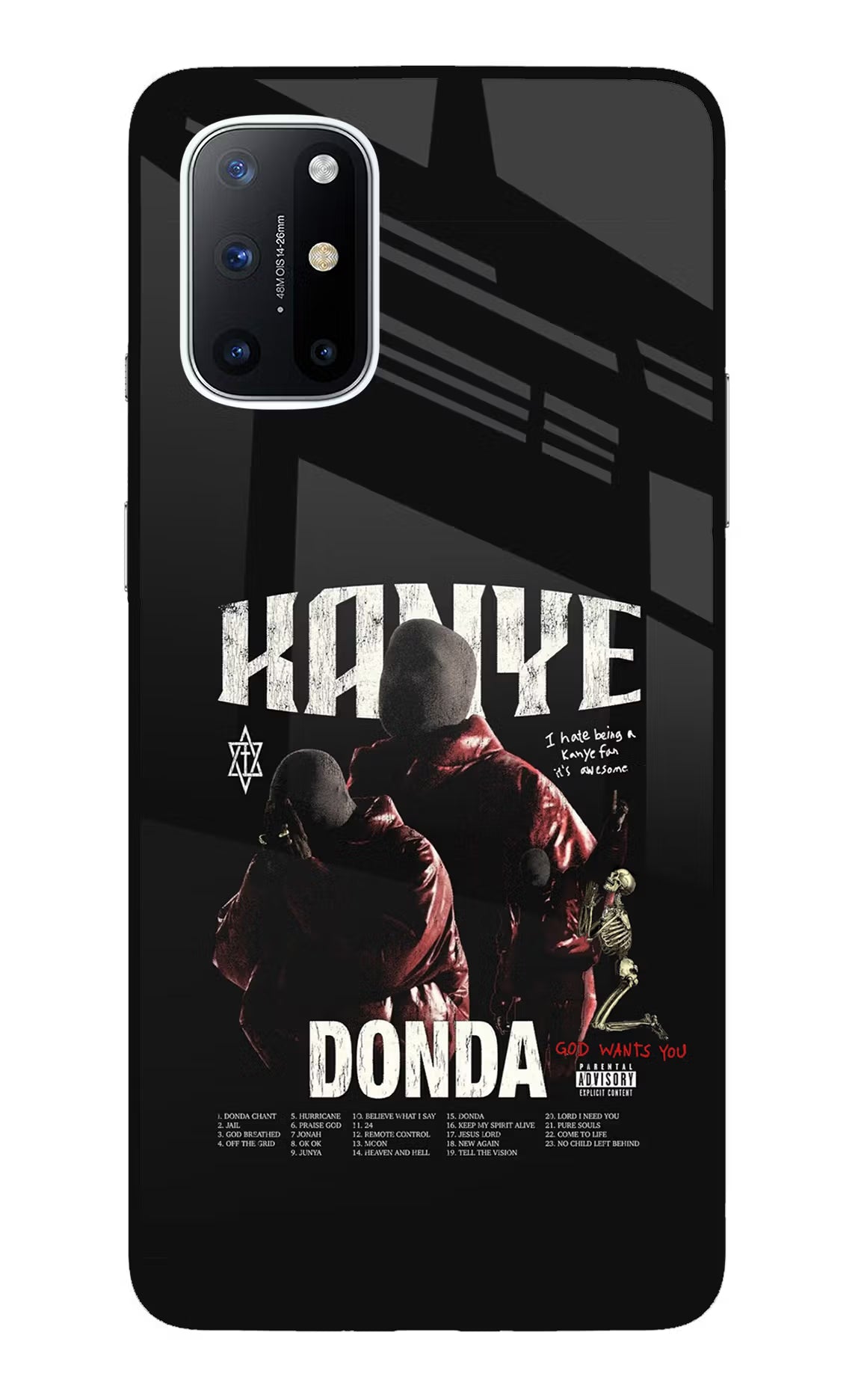 Donda Kanye West Oneplus 8T Glass Case Back Cover by Casekaro