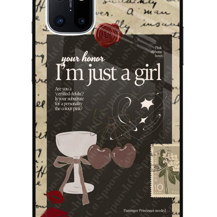I am just a girl Oneplus 8T Glass Case