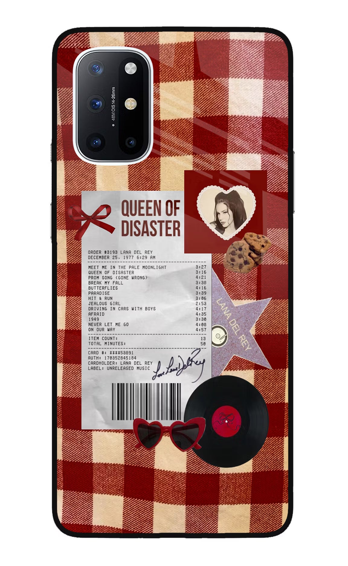 Queen of Disaster Oneplus 8T Glass Case Back Cover by Casekaro