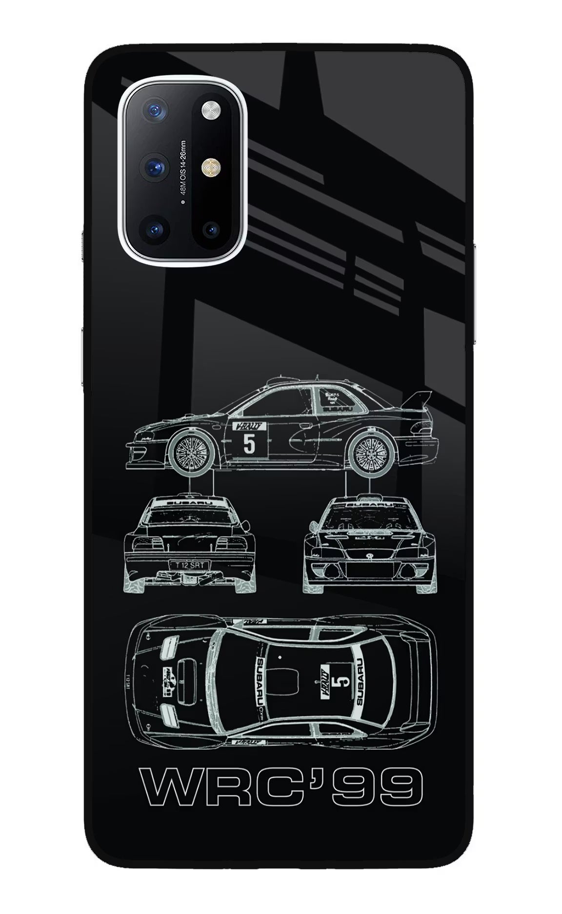WRC'99 Oneplus 8T Glass Case Back Cover by Casekaro