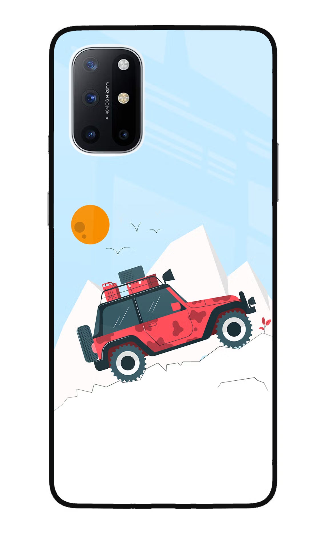 Mountain Trail Beast Oneplus 8T Glass Case Back Cover by Casekaro