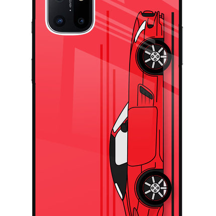Red Velocity Oneplus 8T Glass Case