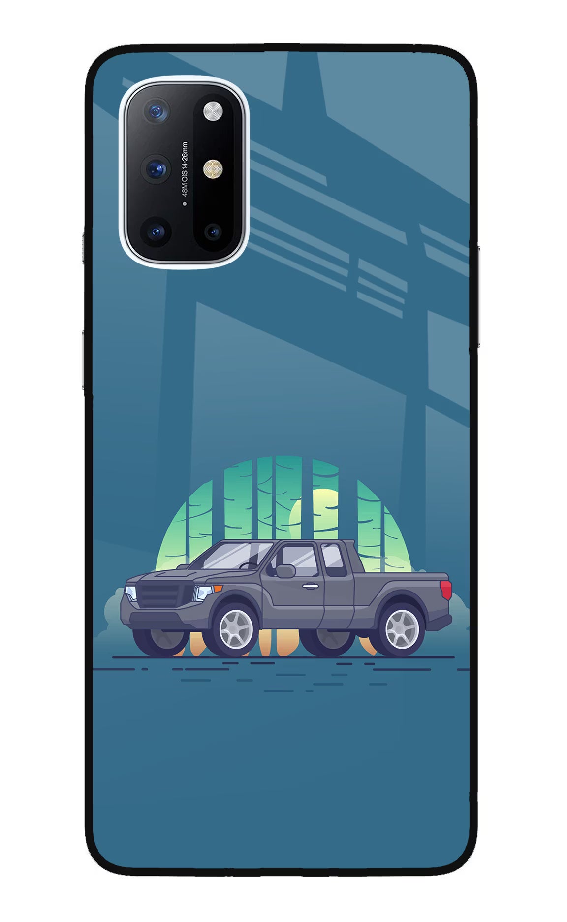 Retro Garage Vibe Oneplus 8T Glass Case Back Cover by Casekaro