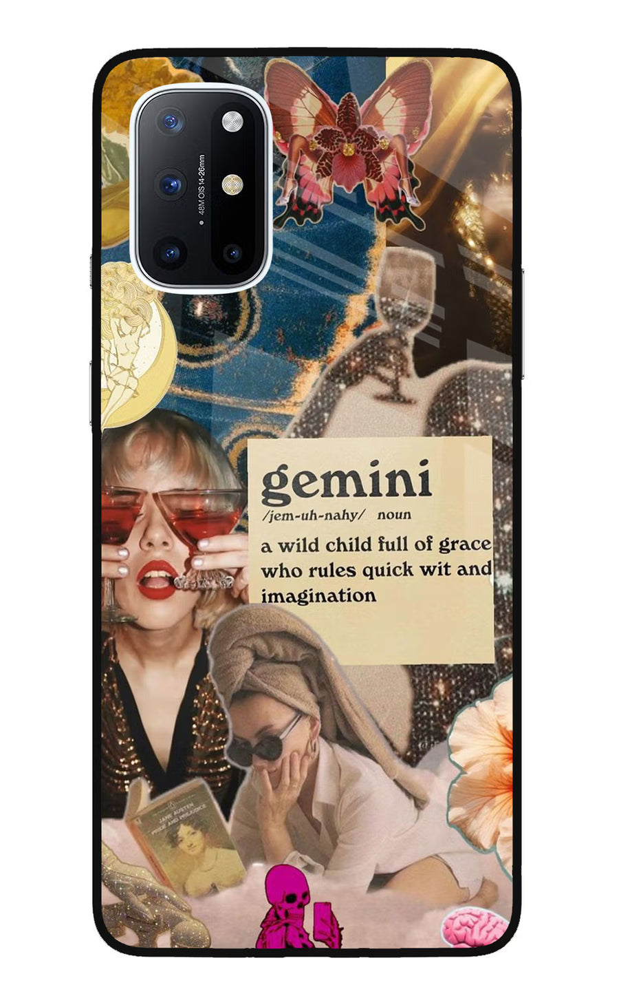 Gemini Zodiac Oneplus 8T Back Cover, Glass case