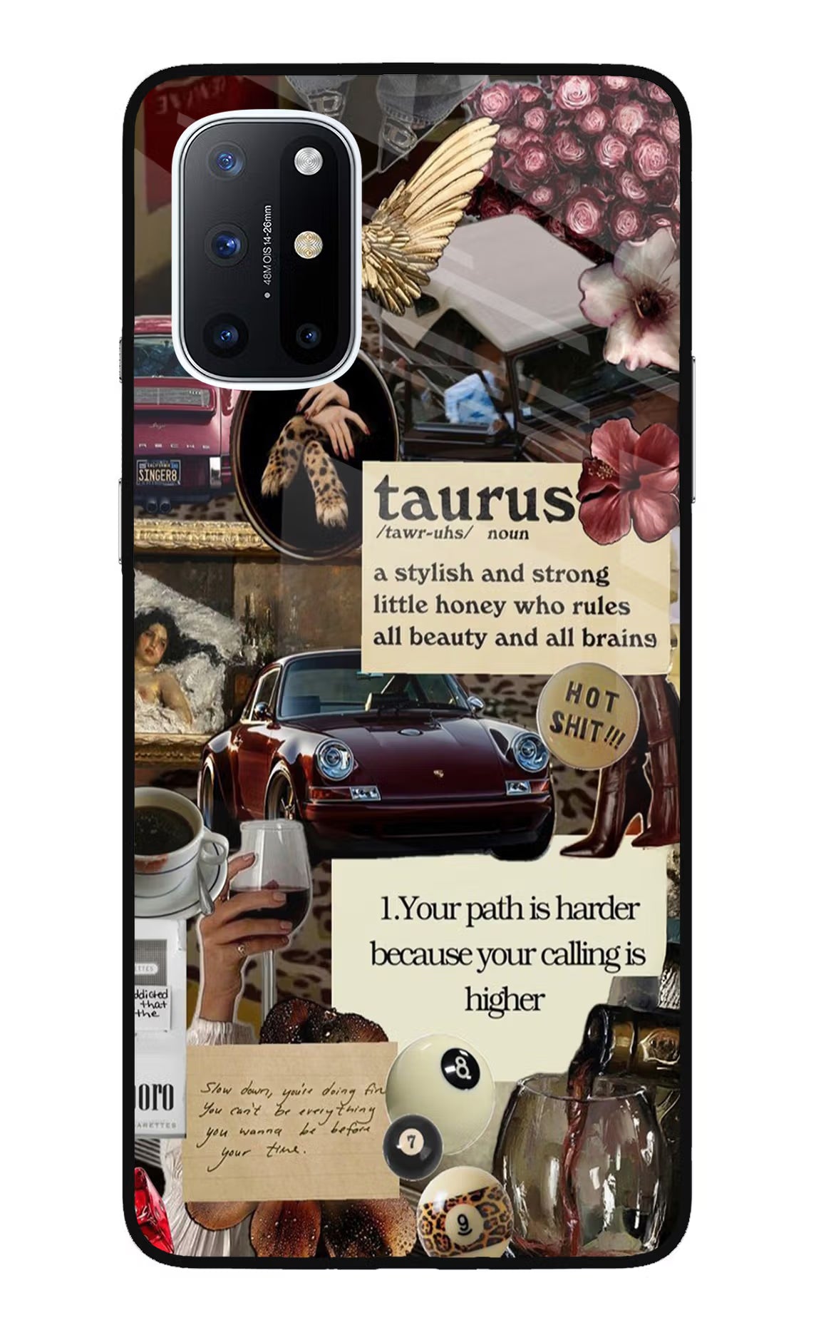 Taurus Zodiac Oneplus 8T Glass Case Back Cover by Casekaro