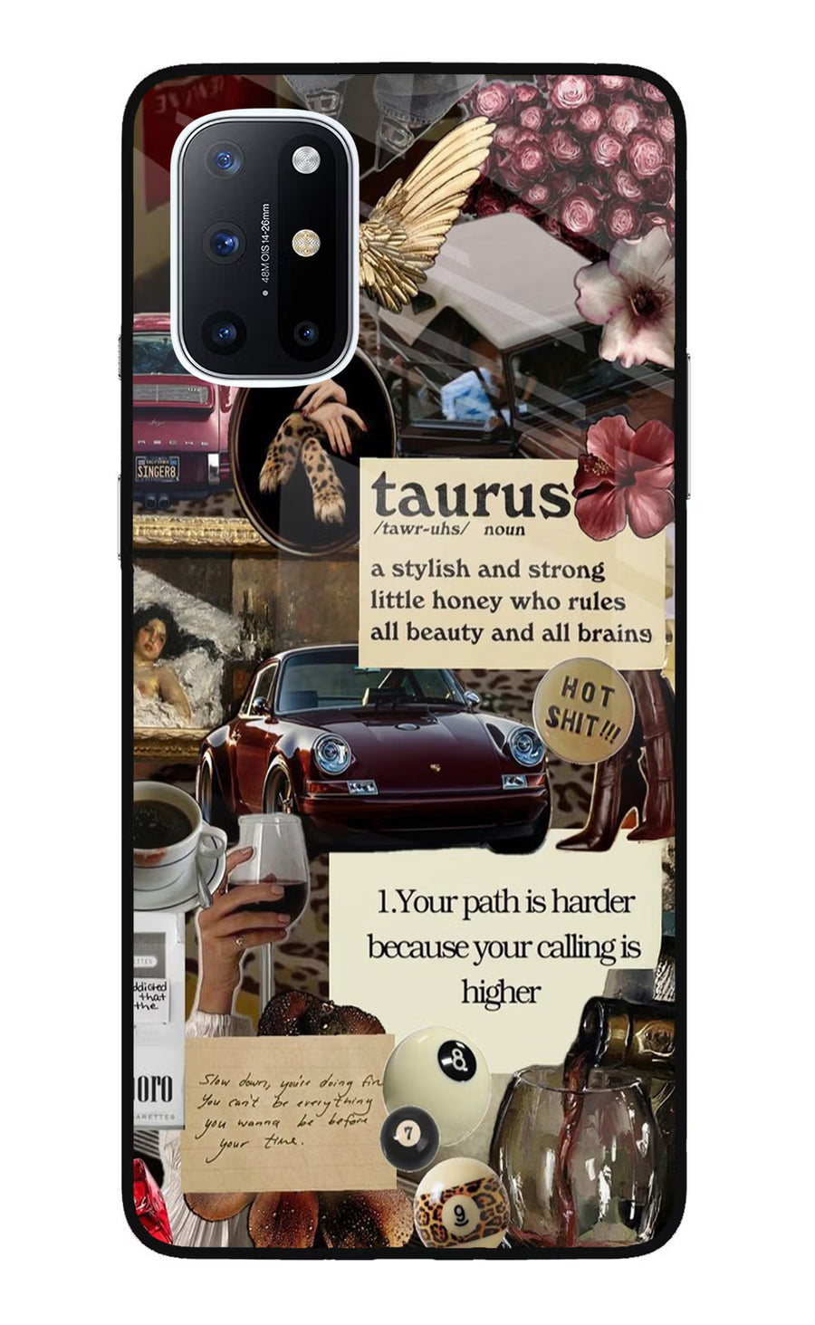 Taurus Zodiac Oneplus 8T Back Cover, Glass case