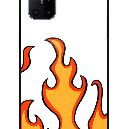 Fired Up – White Oneplus 8T Glass Case
