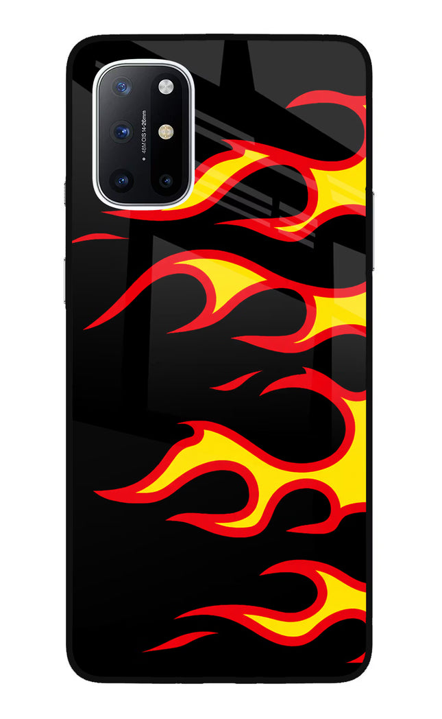 Side Sweep Flames Oneplus 8T Glass Case