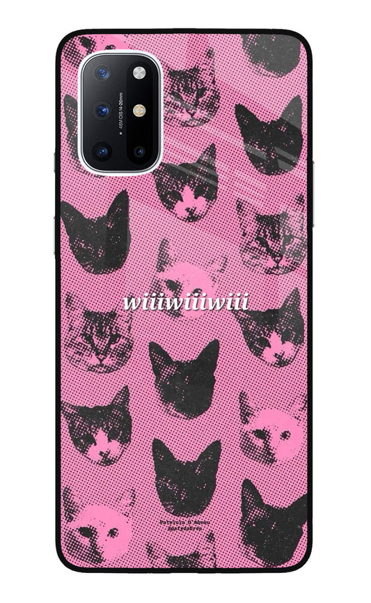Pink Cats Oneplus 8T Glass Case