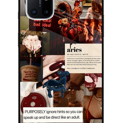 Zodiac Aries Oneplus 8T Glass Case