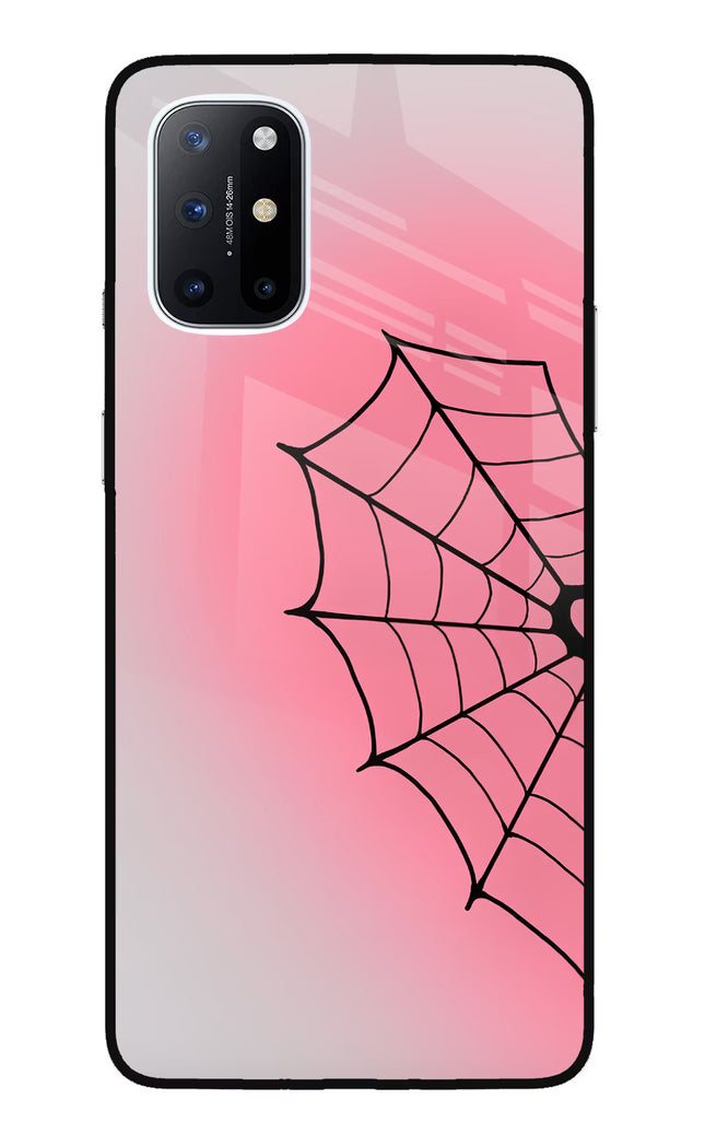 Pink Web Oneplus 8T Glass Case