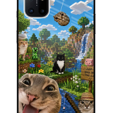 Minecraft Cat Chaos Oneplus 8T Glass Case