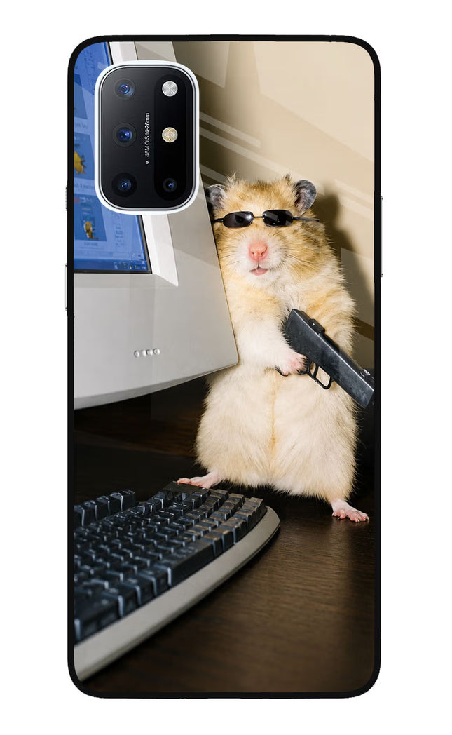Hacker Hamster Oneplus 8T Glass Case